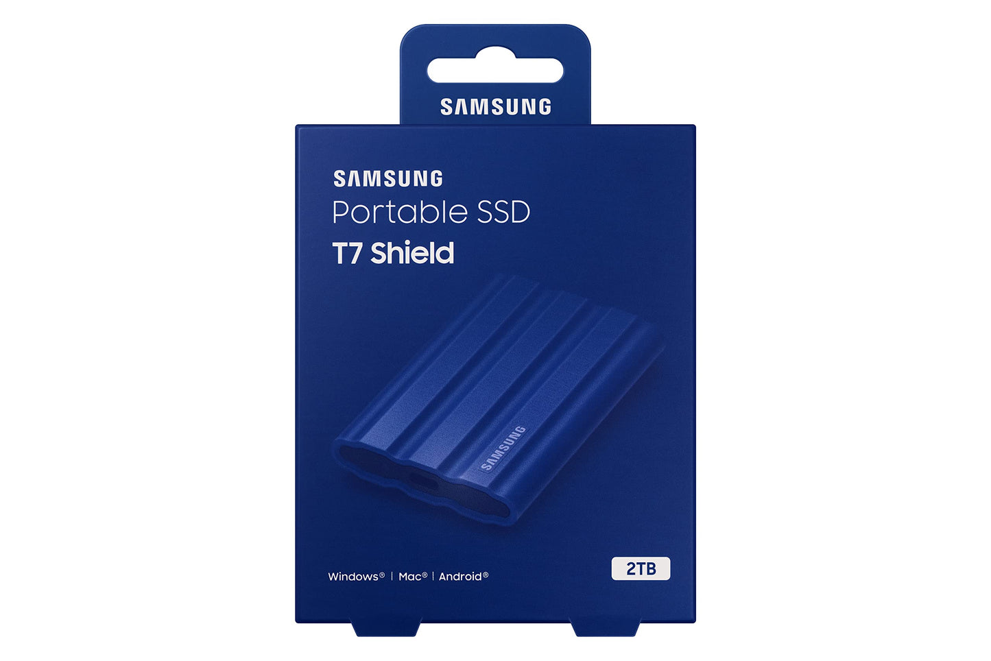 SAMSUNG T7 Shield 2TB, Portable SSD, up-to 1050MB/s, USB 3.2 Gen2, Rugged,IP65 Water & Dust Resistant, for Photographers, Content Creators and Gaming, Extenal Solid State Drive (MU-PE2T0S/AM), Black