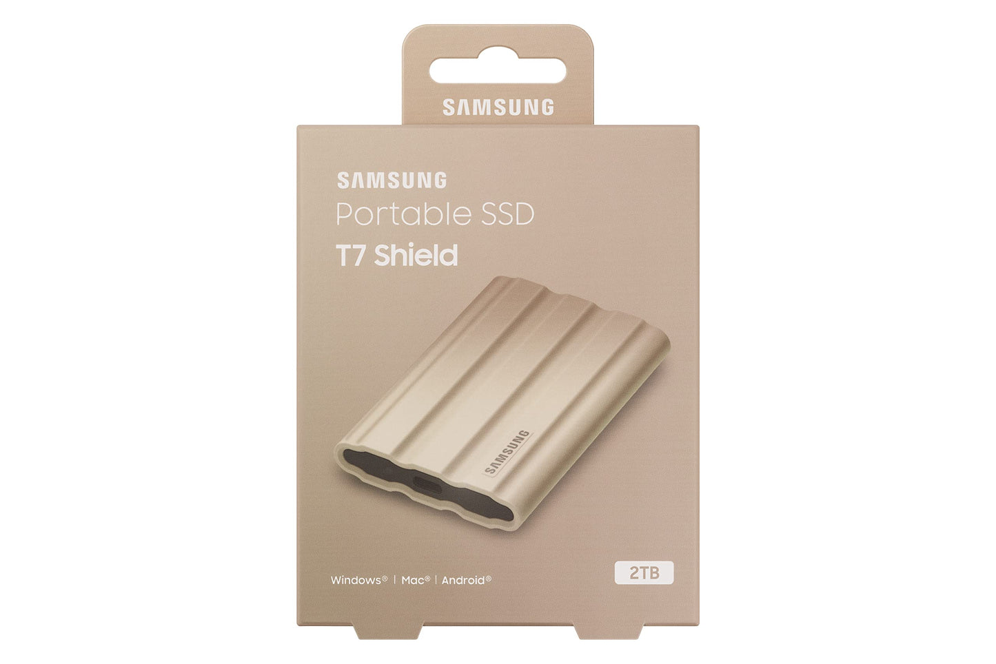 SAMSUNG T7 Shield 2TB, Portable SSD, up-to 1050MB/s, USB 3.2 Gen2, Rugged,IP65 Water & Dust Resistant, for Photographers, Content Creators and Gaming, Extenal Solid State Drive (MU-PE2T0S/AM), Black