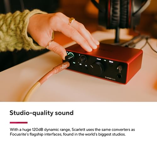 Focusrite Scarlett 2i2 3rd Gen USB Audio Interface for Recording, Songwriting, Streaming and Podcasting — High-Fidelity, Studio Quality Recording, and All the Software You Need to Record