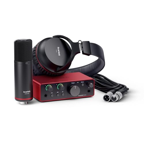 Focusrite Scarlett 2i2 3rd Gen USB Audio Interface for Recording, Songwriting, Streaming and Podcasting — High-Fidelity, Studio Quality Recording, and All the Software You Need to Record