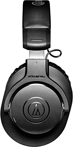 Audio-Technica ATH-M20X Professional Studio Monitor Headphones, Black