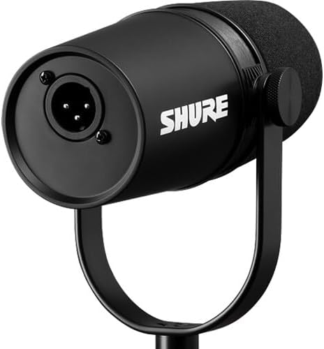 Shure MV7X XLR Podcast Microphone - Pro Quality Dynamic Mic for Podcasting & Vocal Recording, Voice-Isolating Technology, All Metal Construction, Mic Stand Compatible, Optimized Frequency - Black