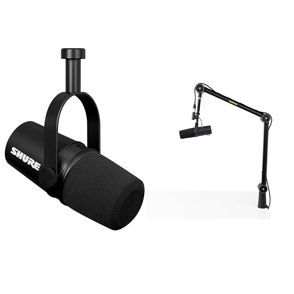 Shure MV7X XLR Podcast Microphone - Pro Quality Dynamic Mic for Podcasting & Vocal Recording, Voice-Isolating Technology, All Metal Construction, Mic Stand Compatible, Optimized Frequency - Black