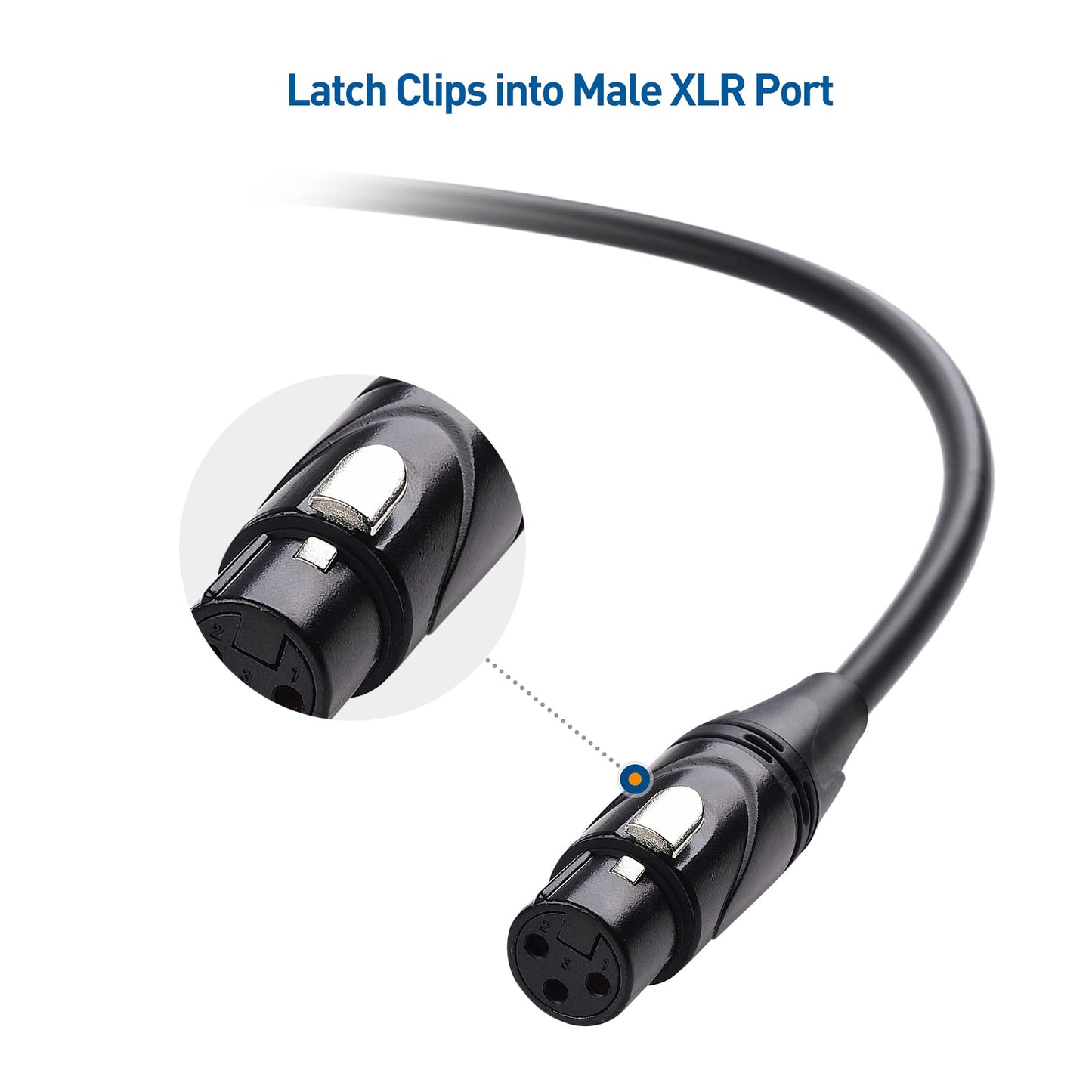 Cable Matters 2-Pack Premium XLR to XLR Cables, XLR Microphone Cable 6 Feet, Oxygen-Free Copper (OFC) XLR Male to Female Cord, Mic Cord, XLR Speaker Cables, Black