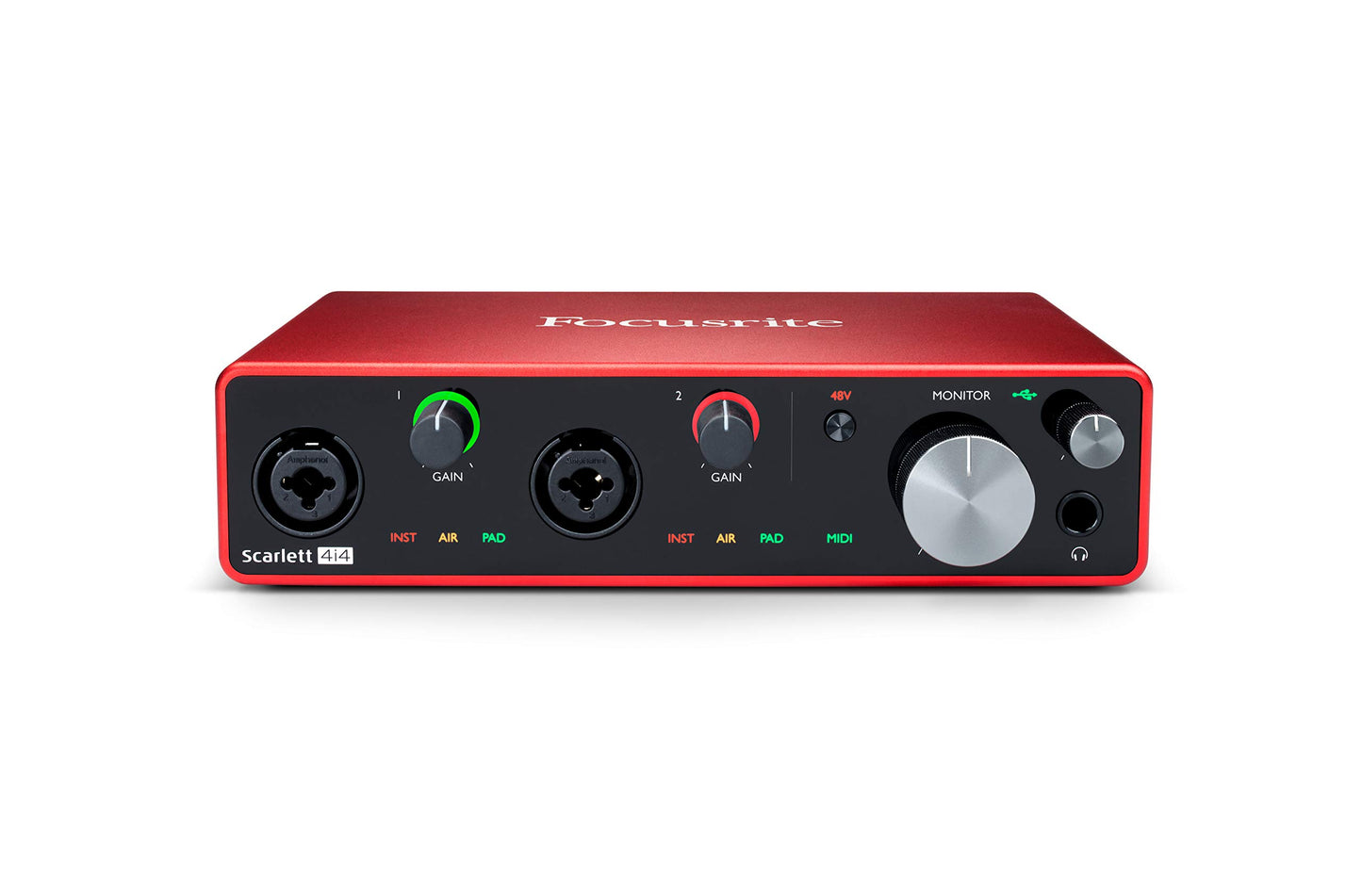 Focusrite Scarlett 2i2 3rd Gen USB Audio Interface for Recording, Songwriting, Streaming and Podcasting — High-Fidelity, Studio Quality Recording, and All the Software You Need to Record