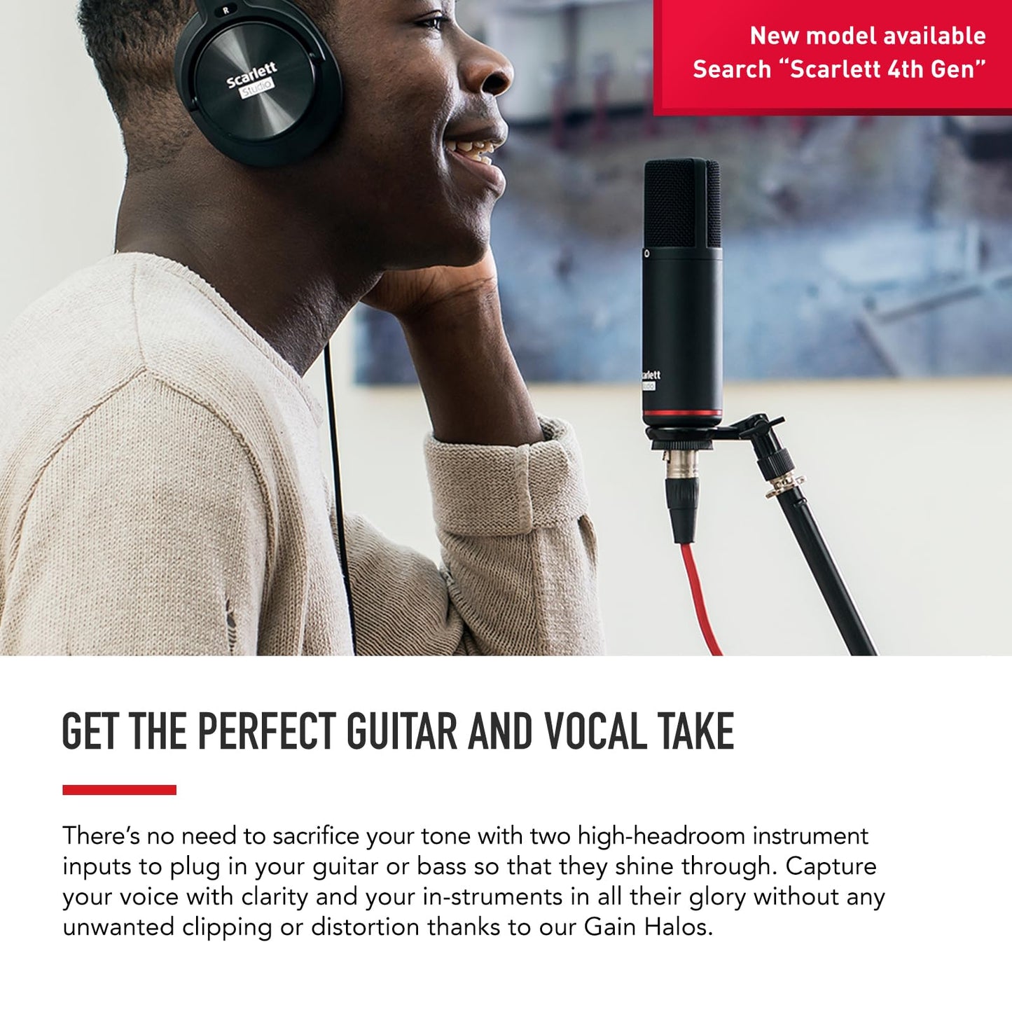 Focusrite Scarlett 2i2 3rd Gen USB Audio Interface for Recording, Songwriting, Streaming and Podcasting — High-Fidelity, Studio Quality Recording, and All the Software You Need to Record