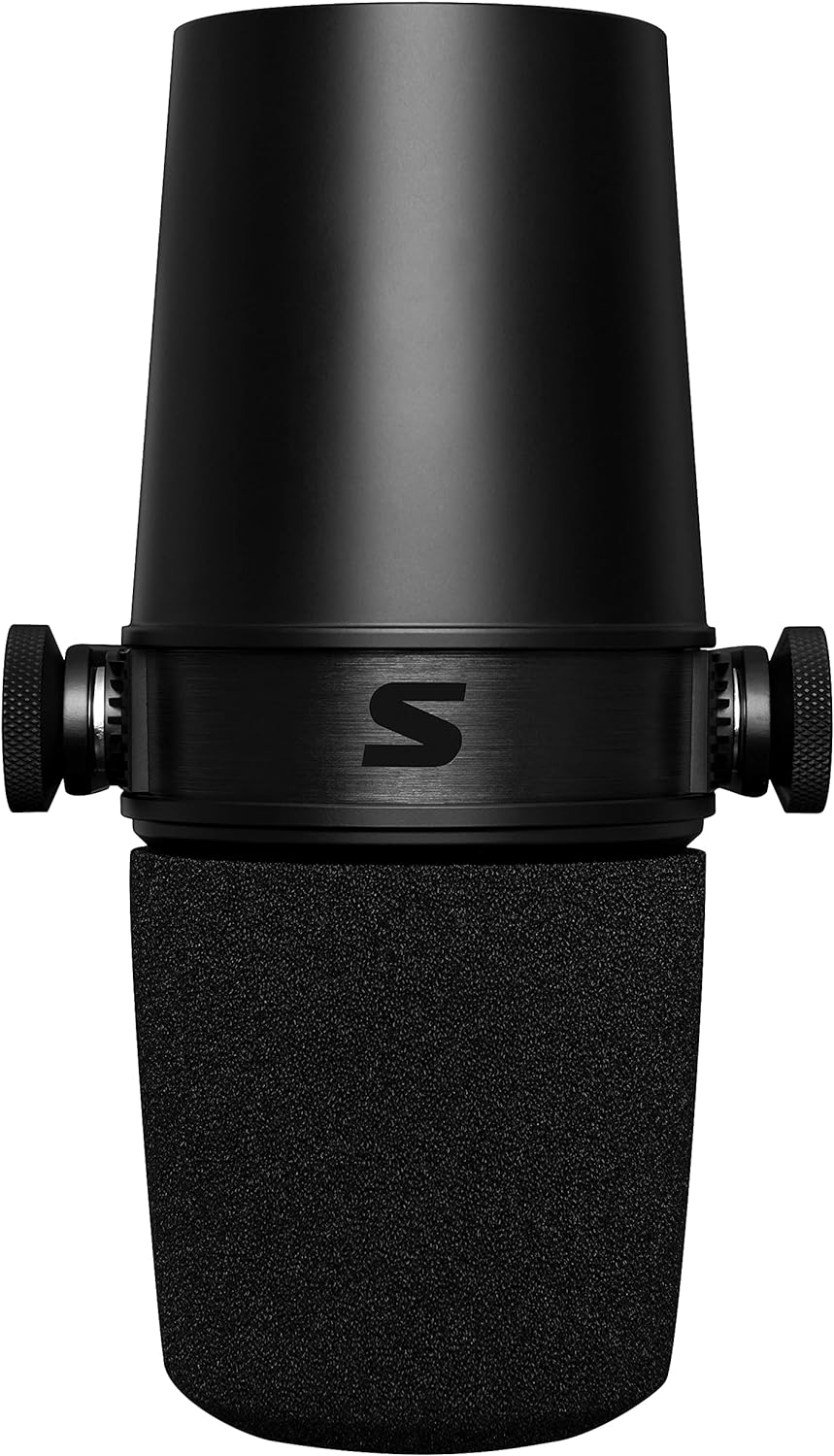 Shure MV7X XLR Podcast Microphone - Pro Quality Dynamic Mic for Podcasting & Vocal Recording, Voice-Isolating Technology, All Metal Construction, Mic Stand Compatible, Optimized Frequency - Black